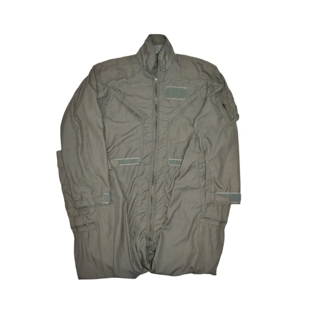 Vintage Military Jumpsuit Mens 42 USAF Flyers Coveralls CWU 27/P Sage Green USA